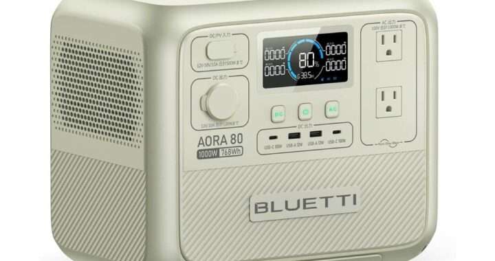 【BLUETTI AORA 80】768Wh・定格1000W・最大2000Wリフト機能・45分で80％急速充電・UPS 20ms対応を備えた日本限定モデルのポータブル電源がAmazonに43%OFFの39,599円