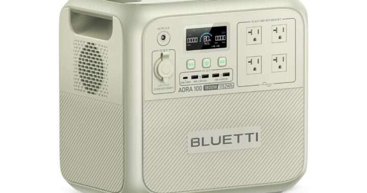 【BLUETTI AORA 100】1152Wh・定格1800W・電力リフト2700W・最速1440W急速充電・UPS 20ms対応を備えた、日本限定デザインの大容量ポータブル電源がAmazonに29%OFFの56,643円