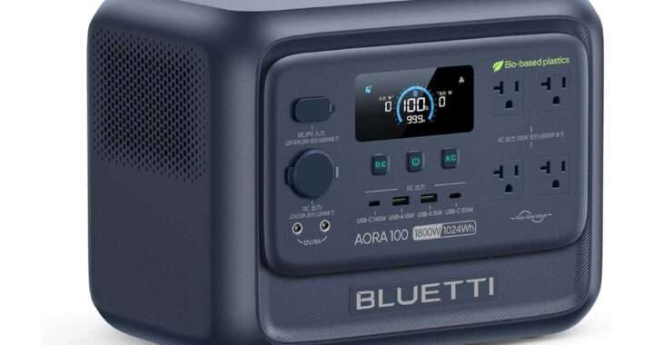 【BLUETTI AORA 100 V2】1024Wh・定格1800W・瞬間最大3600W・45分で80％急速充電・2700W電力リフト・UPS 0.01秒対応を備えた日本限定モデルの大容量ポータブル電源がAmazonに53%OFFの66,910円