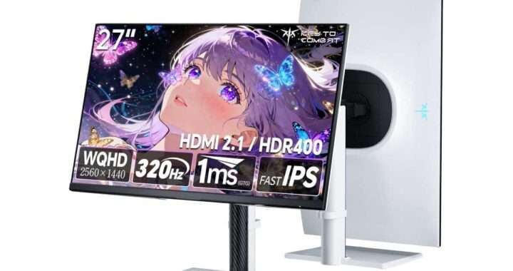 【KTC H27E6】27型 WQHD・300Hz・Fast IPS・1ms応答・HDR400・sRGB 144％色域・HDMI 2.1対応を備えた、圧倒的コストパフォーマンスのハイリフレッシュレートゲーミングモニターがAmazonにて22%OFFの30,381円
