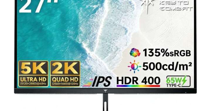 【KTC H27P3】27型・5K・IPSパネル・最大120Hz（2.5K時）・広色域99% DCI‑P3・USB‑C 65W給電対応 を備えた高精細クリエイター向けモニターがAmazonにて5%OFFの64,178円