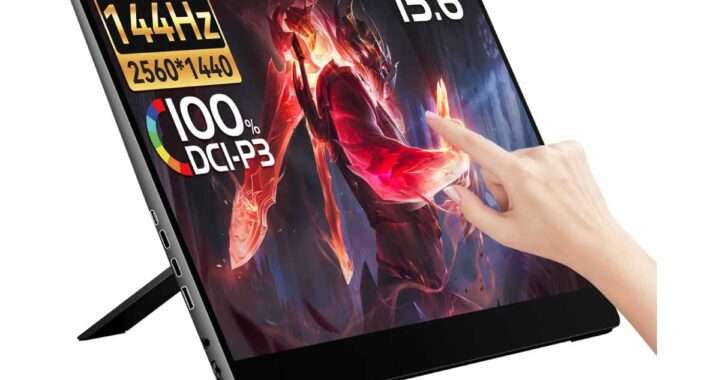 【EHOMEWEI SP-156TW】15.6型・2.5K・144Hz・タッチパネル対応の高性能モバイルモニターがAmazonにて23,730円