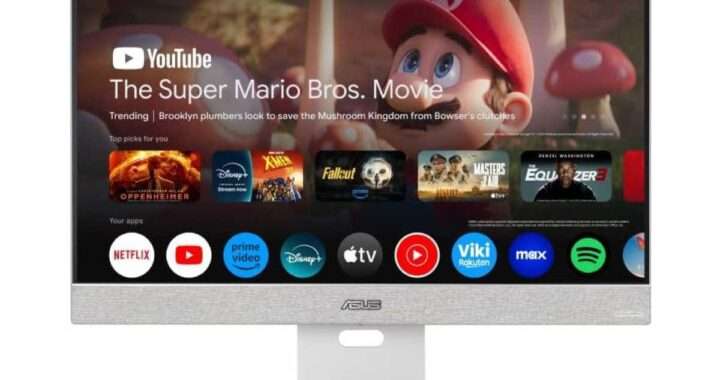 【ASUS ZenScreen Smart Monitor MS27UC】27型・4K・Google TV搭載・Harman Kardonスピーカー・USB‑C 90W給電対応のスマートモニターがAmazonにて50%OFFの34,900円