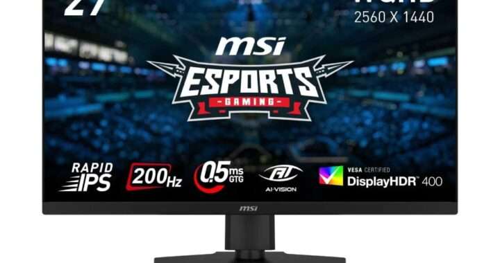 【MSI MAG 274QPF E20】27型・WQHD・200Hz・0.5ms・RAPID IPS・DisplayHDR 400・USB‑C入力対応・多機能スタンドを備えた高性能ゲーミングモニターがAmazonにて16%OFFの31,800円