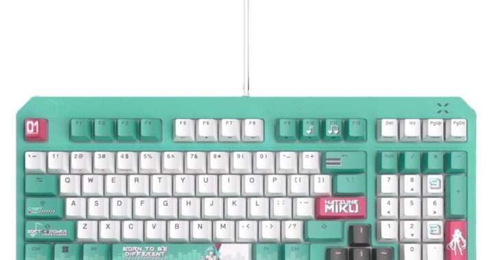 【ASUS TUF Gaming K3 Gen II Hatsune Miku Edition】初音ミクのシグネチャーカラーを採用した限定デザイン・光学メカニカルRGBスイッチ・ガスケットマウント構造・IP57防水防塵・着脱式トッププレートを備えたゲーミングキーボードがAmazonにて21%OFFの13,584円