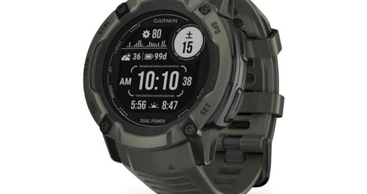 【GARMIN Instinct 2X Dual Power】50mmの大型タフネスボディ・MIL‑STD‑810準拠・ソーラー充電による“無制限バッテリー”・マルチバンドGNSS・LEDフラッシュライト・Suica対応を備えたアウトドア特化型GPSスマートウォッチがAmazonにて32%OFFの42,300円
