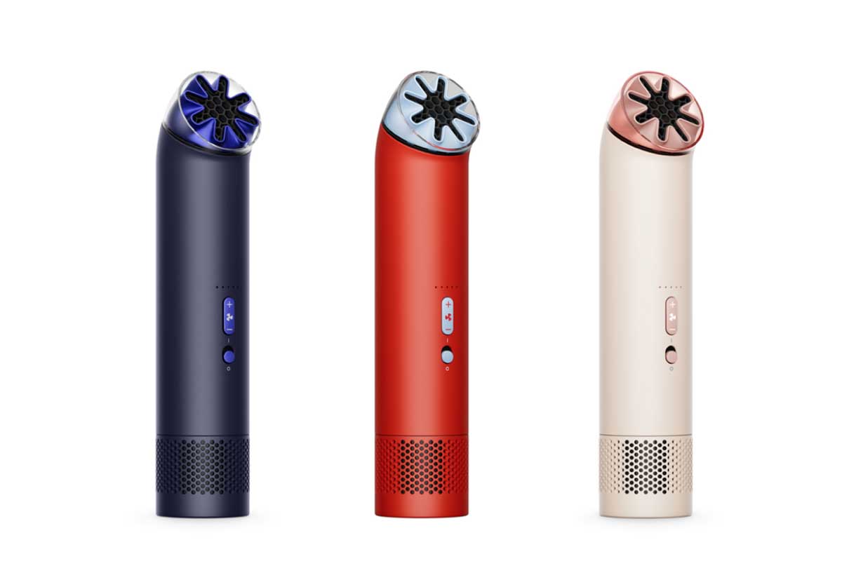 ダイソン【Dyson HushJet Mini Cool ファン】直径38mm・重量212gという極めてコンパクトな筐体に、最大25m/秒の風速を生み出す65,000回転ブラシレスDCモーター を搭載したダイソン初のポータブルハンディファン