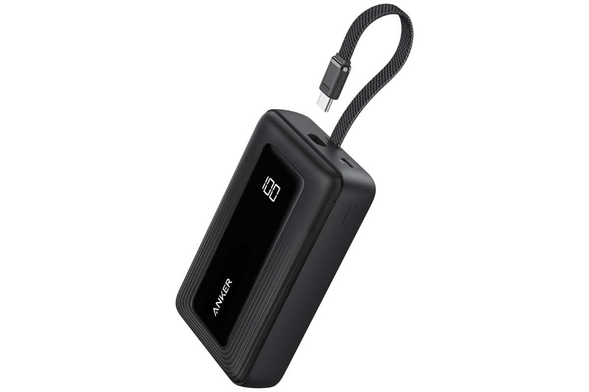 【Anker Zolo Power Bank (20000mAh, 30W, Built-In USB-Cケーブル)】20,000mAhの大容量バッテリーに最大30W出力のUSB‑C急速充電、さらに本体にUSB‑Cケーブルを内蔵したモバイルバッテリーがAmazonにて32%OFFの3,390円