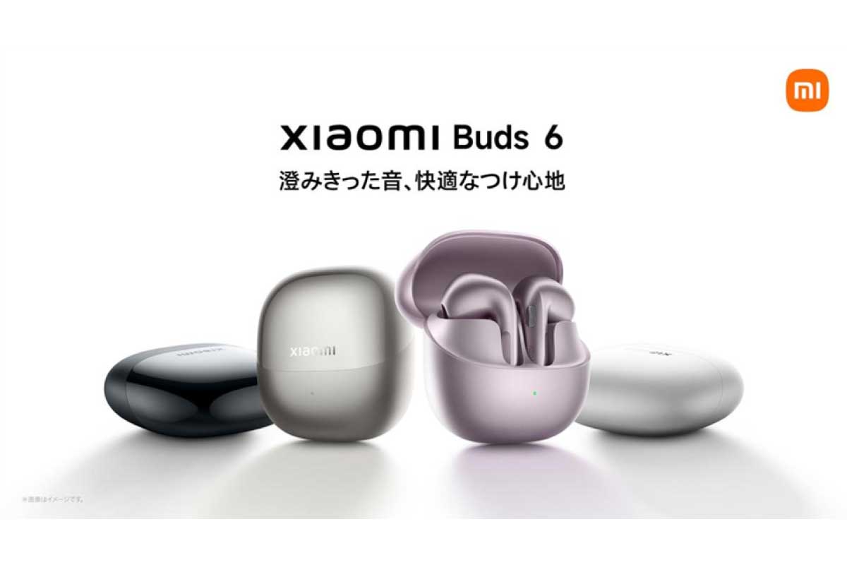 シャオミ【Xiaomi Buds 6】片耳4.4gの超軽量セミインイヤー設計と、最大2.1Mbps伝送のaptX Lossless対応による高音質再生、さらにAI通話ノイズキャンセリングやANCを備えた完全ワイヤレスイヤホン