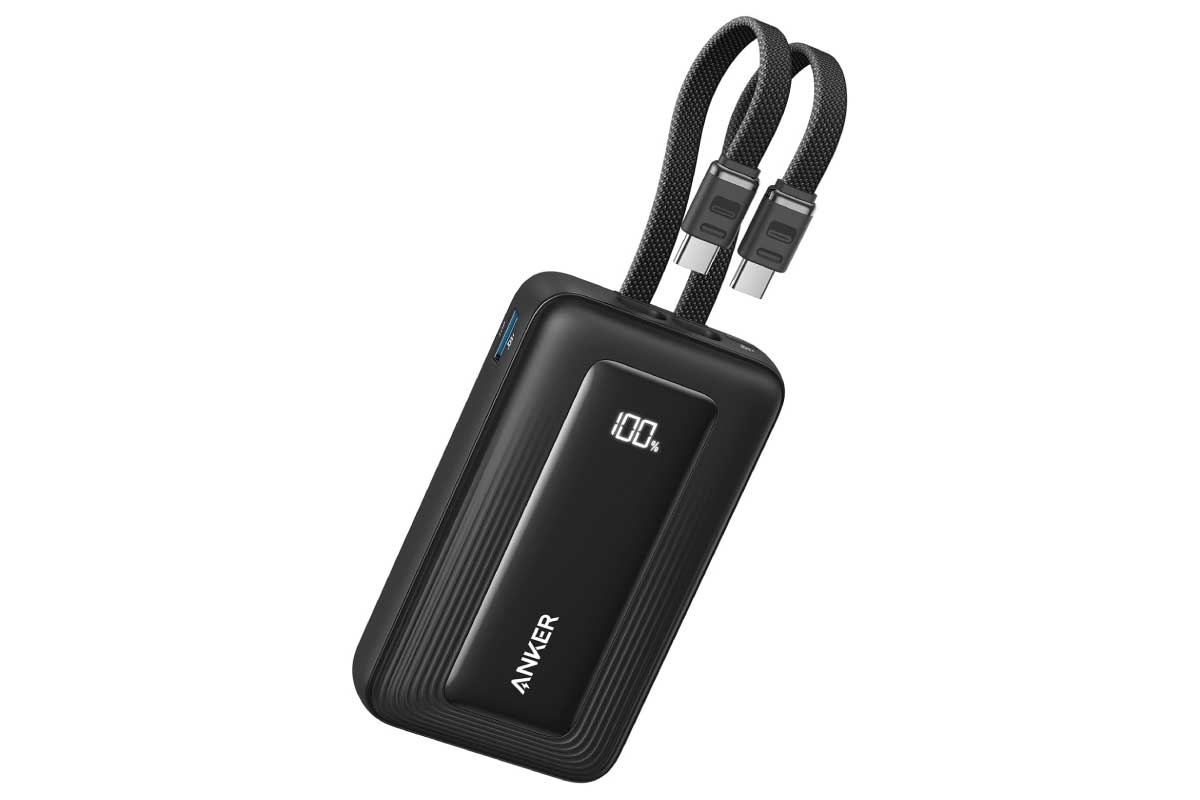 Anker Zolo Power Bank (10000mAh, 35W, Built-In Dual USB-Cケーブル)