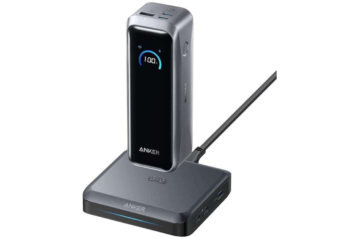Anker Prime Power Bank (20100mAh, 220W) with Anker Prime Charging Base (150W, 3 Ports)
