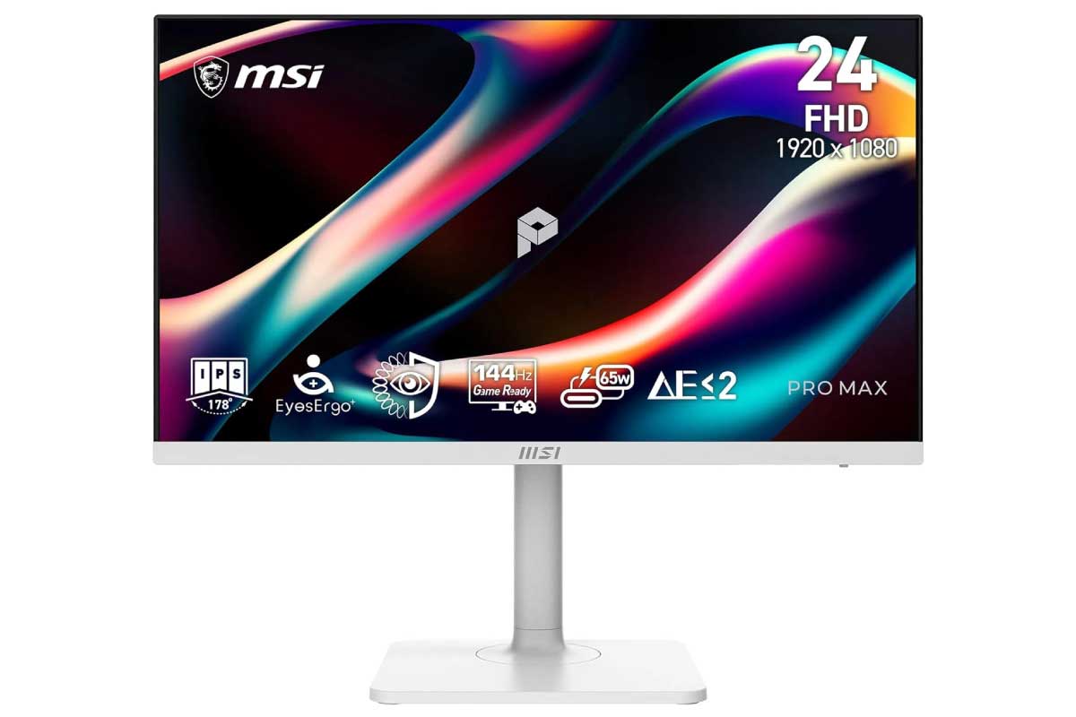 【MSI PRO MAX 241PHW E14】円偏光技術により自然光に近い柔らかい表示を実現し、長時間作業でも目が疲れにくい、144Hz対応の23.8型フルHD・IPSパネルを採用したモニターがAmazonにて14%OFFの23,800円